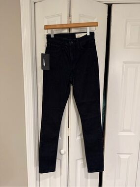 rag & bone Navy Skinny High-Rise Jeans